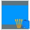 FUNPENY Beach Blanket, Extra Large 79"x83" Waterproof Sandproof Picnic Mat For Outdoor Travel Hiking Holiday Trip Pool Party (Blue)