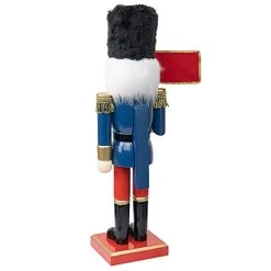 FUNPENY 14" Christmas Decorative Nutcracker Figures, Wooden Blue Soldier In Black Uniform Hold Flag, Festive Collectible Nutcracker Gift For Indoor Winter Table Desktop Fireplace Decorations 18 FUNPENY 14" Christmas Decorative Nutcracker Figures, Wooden Blue Soldier In Black Uniform Hold Flag, Festive Collectible Nutcracker Gift For Indoor Winter Table Desktop Fireplace Decorations -Funpeny Shop 31wpsDelWkL