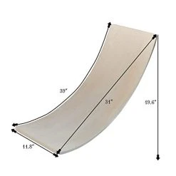 FUNPENY Wooden Balance Board, Wobbel Balance Board Kid Yoga Board Curvy Board Wooden Rocker Board, 31 Inch Kid Size Wooden Style -Funpeny Shop 31yG3m7XwrL