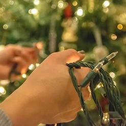 FUNPENY Christmas Lights, 2 Pack 150 Count Clear Green Wire String Lights, 33 FT 110V UL Certified Fairy Lights For Indoor Outdoor Christmas Tree Xmas Party Holiday Home Decorations, Warm White -Funpeny Shop 413Yzz4LkZL