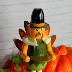 FUNPENY Thanksgiving Fall Decoration, 14 Inch Handmade Turkey Collectible Wooden Handmade Nutcracker For Fall Thanksgiving Christmas Home Table Decor -Funpeny Shop 414 06I1fDL 3