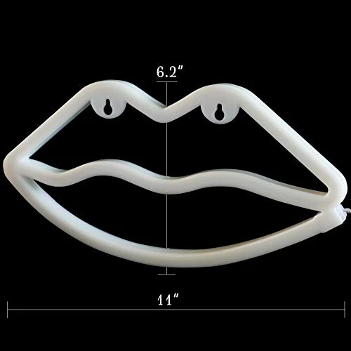 Funpeny LED Neon Decorative Light, Neon Sign Shaped Decor Light, USB Charging & Battery Indoor Decor For Living Room, Birthday Party, Wedding Party (Pink Lip) 5 Funpeny LED Neon Decorative Light, Neon Sign Shaped Decor Light, USB Charging & Battery Indoor Decor For Living Room, Birthday Party, Wedding Party (Pink Lip) - Image 5