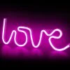 Funpeny Love Neon Signs, Valentine's Day LED Festival Pink Love Neon Lights, Decor For Table,Desk,Indoors,Home Bedroom Decorations USB Charging & Battery