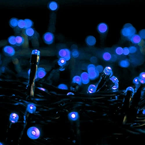 FUNPENY 85 FT 240 LED Blue Christmas Lights, Waterproof Extendable Green Wire Fairy String Lights Plug In, 8 Lighting Modes For Christmas Indoor Outdoor Yard Garden Wedding Party Decorations 4 FUNPENY 85 FT 240 LED Blue Christmas Lights, Waterproof Extendable Green Wire Fairy String Lights Plug In, 8 Lighting Modes For Christmas Indoor Outdoor Yard Garden Wedding Party Decorations - Image 4