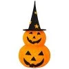 FUNPENY 3FT Halloween Collapsible Pumpkin Decorations, Pre-Lit Light Up 50 LED Pumpkin With Star Hat 8 Lighted Mode, Pop Up Jack-o-Lantern With Metal Stand For Indoor Outdoor Yard Holiday Decor