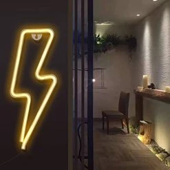 Funpeny LED Neon Decorative Light, Neon Sign Shaped Decor Light, Lightning Shape Indoor Decor For Halloween Decoration Living Room, Birthday Party, Wedding Party (Warm White) 8 Funpeny LED Neon Decorative Light, Neon Sign Shaped Decor Light, Lightning Shape Indoor Decor For Halloween Decoration Living Room, Birthday Party, Wedding Party (Warm White) -Funpeny Shop 41QftcPyARL