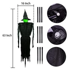 FUNPENY Halloween Decorations, 63 Inch Light-Up Halloween Witches With Stakes For Outdoor Halloween Party Yard Home Outside Decor, Set Of 3 -Funpeny Shop 41R1MdHY1cL