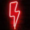 Funpeny LED Neon Decorative Light, Neon Sign Shaped Decor Light, Lightning Shape Indoor Decor For Halloween Decoration Living Room, Birthday Party, Wedding Party (Red)