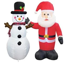 FUNPENY 4 FT Set Of 2 Christmas Inflatable Santa Claus With Snowman, Indoor Outdoor Inflatable Christmas Decorations With Built-in LEDs, Christmas Blow Up Decor For Yard Lawn Patio Garden Party 8 FUNPENY 4 FT Set Of 2 Christmas Inflatable Santa Claus With Snowman, Indoor Outdoor Inflatable Christmas Decorations With Built-in LEDs, Christmas Blow Up Decor For Yard Lawn Patio Garden Party -Funpeny Shop 41bhPRQylvL