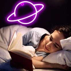 FUNPENY Planet Neon Signs LED Night Lights USB Charging/Battery Operated Neon Wall Lights Ramadan Decorative Lights For Wedding, Birthday Party (Battery Not Included) (Pink Planet- Pink Ring) 10 FUNPENY Planet Neon Signs LED Night Lights USB Charging/Battery Operated Neon Wall Lights Ramadan Decorative Lights For Wedding, Birthday Party (Battery Not Included) (Pink Planet- Pink Ring) -Funpeny Shop 41bxMzbCy1L