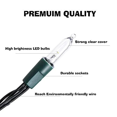 FUNPENY Battery Operated Christmas Lights, 2 Pack 16FT 50 LED 8 Modes Waterproof Fairy Lights, Christmas Decorations For Indoor Outdoor Garden Party Decor 3 FUNPENY Battery Operated Christmas Lights, 2 Pack 16FT 50 LED 8 Modes Waterproof Fairy Lights, Christmas Decorations For Indoor Outdoor Garden Party Decor - Image 3