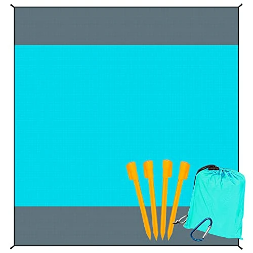 FUNPENY Beach Blanket, Extra Large 79"x83" Waterproof Sandproof Picnic Mat For Outdoor Travel Hiking Holiday Trip Pool Party (Green) 1 FUNPENY Beach Blanket, Extra Large 79"x83" Waterproof Sandproof Picnic Mat For Outdoor Travel Hiking Holiday Trip Pool Party (Green)