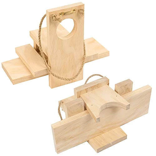 FUNPENY Wooden Squirrel Feeder For Outside, Outdoors,Hanging Squirrels Picnic Table Chipmunk Bench Feeders House With Corn Holder For Outdoor,Garden,Yard 3 FUNPENY Wooden Squirrel Feeder For Outside, Outdoors,Hanging Squirrels Picnic Table Chipmunk Bench Feeders House With Corn Holder For Outdoor,Garden,Yard - Image 3