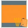 FUNPENY Beach Blanket, Extra Large 79"x83" Waterproof Sandproof Picnic Mat For Outdoor Travel Hiking Holiday Trip Pool Party (Orange)
