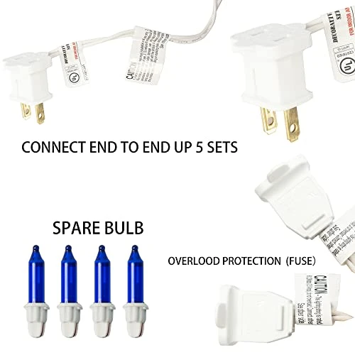 FUNPENY 8.5 FT Christmas Icicle Lights, 150 Count UL Fairy Lights With 27 Drops , White Wire String Light Decorations For Indoor Outdoor Christmas Tree Xmas Party Home Decorations (Blue) 4 FUNPENY 8.5 FT Christmas Icicle Lights, 150 Count UL Fairy Lights With 27 Drops , White Wire String Light Decorations For Indoor Outdoor Christmas Tree Xmas Party Home Decorations (Blue) - Image 4