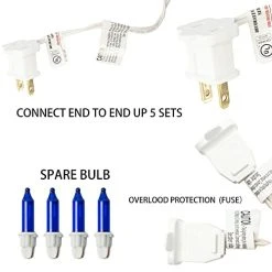 FUNPENY 8.5 FT Christmas Icicle Lights, 150 Count UL Fairy Lights With 27 Drops , White Wire String Light Decorations For Indoor Outdoor Christmas Tree Xmas Party Home Decorations (Blue) -Funpeny Shop 41gs7gJvoXL 2