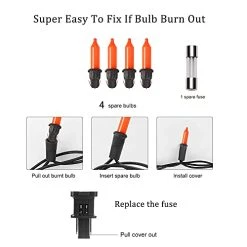 FUNPENY Orange Halloween Mini String Lights, 33FT 150 Count Halloween Decorations For Indoor Outdoor Home Party Garden Yard Decor -Funpeny Shop 41hL4mEL8 L