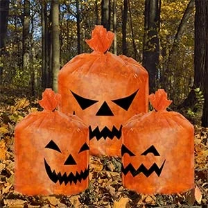 FUNPENY 8 Pack Halloween Pumpkin Leaf Bags, Jack O Lantern Fall Trash Leaf Lawn Bags For Leaves Decorations Outdoor Yard Garden Decor, Set Of 8 (2 Large And 6 Small) 2 FUNPENY 8 Pack Halloween Pumpkin Leaf Bags, Jack O Lantern Fall Trash Leaf Lawn Bags For Leaves Decorations Outdoor Yard Garden Decor, Set Of 8 (2 Large And 6 Small) - Image 2