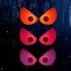 FUNPENY 3 Pack Halloween Spooky Ghost Eyes With Suction Cup, Light Up Battery Powered Window Decorations For Room Store Showcase Halloween Decor (Red, Purple, Orange)