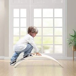 FUNPENY Wooden Balance Board, Wobbel Balance Board Kid Yoga Board Curvy Board Wooden Rocker Board, 31 Inch Kid Size Wooden Style -Funpeny Shop 41kn5fBZEEL