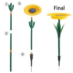 FUNPENY Sunflower Bird Feeder For Outdoor, Small Bird Bath With Flower Shape, Bird Feed Tray With Stake For Garden Decor, Gift For Wild Bird Watcher, Kids And Bird Lover -Funpeny Shop 41lYWQ66pL