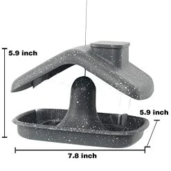FUNPENY Bird Feeders For Outdoors Hanging, Wild Bird Feeders For Outside Clearance, Yard Lawn Garden Decorations (Gray) -Funpeny Shop 41oYZip3UlS