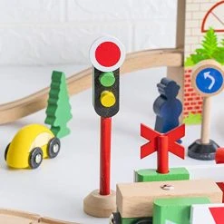 FUNPENY 60 Pcs Colorful Wooden Train And Track Sets,Train Railway Sets Toys For 3+ Years Kids,Boys,Girls Deluxe Holiday Gifts 10 FUNPENY 60 Pcs Colorful Wooden Train And Track Sets,Train Railway Sets Toys For 3+ Years Kids,Boys,Girls Deluxe Holiday Gifts -Funpeny Shop 41ppgTXdLwL