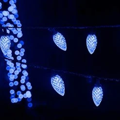 FUNPENY C6 Battery Operated Christmas Lights, 50 LED 17ft Christmas String Lights With 8 Modes, Christmas Decorations For Indoor Outdoor Xmas Tree Wedding Holiday, Blue 12 FUNPENY C6 Battery Operated Christmas Lights, 50 LED 17ft Christmas String Lights With 8 Modes, Christmas Decorations For Indoor Outdoor Xmas Tree Wedding Holiday, Blue -Funpeny Shop 41pzutQBMhL