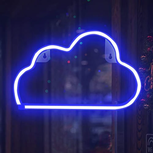 Funpeny Cloud Neon Signs, LED Ramadan Festival Blue Cloud Neon Lights, Decor For Table,Desk,Indoors,Home Bedroom Decorations USB Charging & Battery 2 Funpeny Cloud Neon Signs, LED Ramadan Festival Blue Cloud Neon Lights, Decor For Table,Desk,Indoors,Home Bedroom Decorations USB Charging & Battery - Image 2