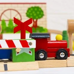 FUNPENY 60 Pcs Colorful Wooden Train And Track Sets,Train Railway Sets Toys For 3+ Years Kids,Boys,Girls Deluxe Holiday Gifts 11 FUNPENY 60 Pcs Colorful Wooden Train And Track Sets,Train Railway Sets Toys For 3+ Years Kids,Boys,Girls Deluxe Holiday Gifts -Funpeny Shop 41uwJAUE2bL