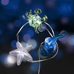 FUNPENY Ocean Theme String Lights, 40 LED Starfish, Hippocampus And Crab Waterproof Indoor Decorative String Lights With Remote And Timer For Bedroom, 10 Feet -Funpeny Shop 41v4lKxvKlL