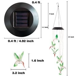 FUNPENY Solar Hummingbird Wind Chimes Outside, Solar Wind Chimes Changing Colors, Gifts For Mom, Grandma, Birthday, Solar Mobile Decor For Outside, Outdoor, Yard, Patio, Garden Decorations (1 Pack) 10 FUNPENY Solar Hummingbird Wind Chimes Outside, Solar Wind Chimes Changing Colors, Gifts For Mom, Grandma, Birthday, Solar Mobile Decor For Outside, Outdoor, Yard, Patio, Garden Decorations (1 Pack) -Funpeny Shop 41vxLJRKqjL