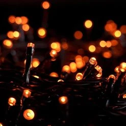 FUNPENY 240 LED Halloween String Lights, 78 FT Waterproof Black Wire Fairy Lights Plug In, 8 Lighting Modes For Halloween Thanksgiving Indoor Outdoor Garden Party Decorations (Orange) -Funpeny Shop 41xWsg6ax1L