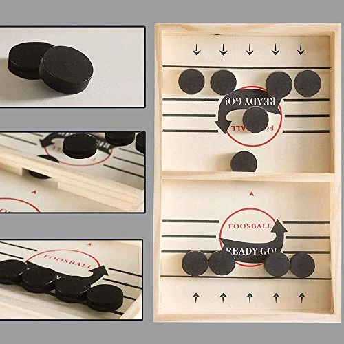 Funpeny Fast Sling Puck Game, Sling Shot Game Paced Winner Board Games Portable Table Hockey Game Toy For Kids And Adults (22 X 11.4 Inch) 4 Funpeny Fast Sling Puck Game, Sling Shot Game Paced Winner Board Games Portable Table Hockey Game Toy For Kids And Adults (22 X 11.4 Inch) - Image 4