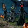 FUNPENY Halloween Decorations, 63 Inch Light-Up Halloween Witches With Stakes For Outdoor Halloween Party Yard Home Outside Decor, Set Of 3