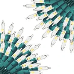 FUNPENY Christmas Lights, 2 Pack 150 Count Clear Green Wire String Lights, 33 FT 110V UL Certified Fairy Lights For Indoor Outdoor Christmas Tree Xmas Party Holiday Home Decorations, Warm White