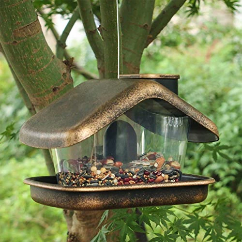 FUNPENY Bird Feeders For Outdoor Hanging, Wild Bird Feeders For Outside Clearance, Yard Lawn Garden Decorations (Copper Red) 4 FUNPENY Bird Feeders For Outdoor Hanging, Wild Bird Feeders For Outside Clearance, Yard Lawn Garden Decorations (Copper Red) - Image 4