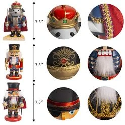 FUNPENY 3 Set Christmas Nutcrackers Figures, 7 Inch Handmade Wooden Mouse King Soldier And Pirate Traditional Nutcracker Decorations For Fall Festive Christmas Desktop Collectible Decor 11 FUNPENY 3 Set Christmas Nutcrackers Figures, 7 Inch Handmade Wooden Mouse King Soldier And Pirate Traditional Nutcracker Decorations For Fall Festive Christmas Desktop Collectible Decor -Funpeny Shop 5157JlvxPL