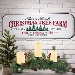 FUNPENY Christmas Centerpiece, Artificial 3 Candle Holders With Red Berries Pine Cone, 28 Inch Candlestick With Steel Base Tabletop Display Table Kitchen Party Christmas Decorations -Funpeny Shop 517oYrLeuHL