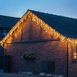 FUNPENY 360 LED 29.5ft Icicle Christmas Lights Outdoor, 2 In 1 Multi Color & Warm White Color Changing Lcicle Lights With Remote, Window Curtain Lights For Indoor Holiday Yard Party Decorations -Funpeny Shop 518GSYIWtHL