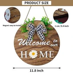 FUNPENY Hanging Rustic Fall Wreaths Decorations For Front Door Outside, Welcome Signs For Wall Halloween Thanksgiving Christams Decor -Funpeny Shop 51B fW7mwcL