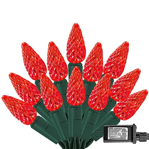 FUNPENY C6 Christmas Lights, 100 LED 33 FT Fairy Lights With 8 Modes Lights Outdoor Extendable Waterproof String Lights For Indoor Xmas Tree Wedding Patio Party Holiday Decorations (Red) 1 FUNPENY C6 Christmas Lights, 100 LED 33 FT Fairy Lights With 8 Modes Lights Outdoor Extendable Waterproof String Lights For Indoor Xmas Tree Wedding Patio Party Holiday Decorations (Red)