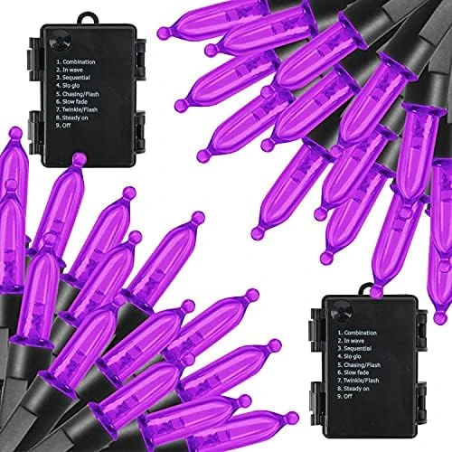 FUNPENY 50 LED Halloween Lights, 16 FT Mini String Light With 8 Modes, Waterproof Tree Lights For Outdoor Indoor Patio Garden Party Wedding Halloween Decorations (Orange, 2) 9 FUNPENY 50 LED Halloween Lights, 16 FT Mini String Light With 8 Modes, Waterproof Tree Lights For Outdoor Indoor Patio Garden Party Wedding Halloween Decorations (Orange, 2) - Image 9