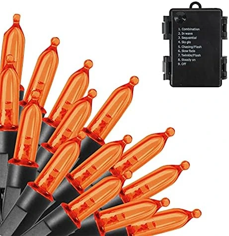 FUNPENY 50 LED Halloween Lights, 16 FT Mini String Light With 8 Modes, Waterproof Tree Lights For Outdoor Indoor Patio Garden Party Wedding Halloween Decorations (Orange, 2) 13 FUNPENY 50 LED Halloween Lights, 16 FT Mini String Light With 8 Modes, Waterproof Tree Lights For Outdoor Indoor Patio Garden Party Wedding Halloween Decorations (Orange, 2) - Image 13