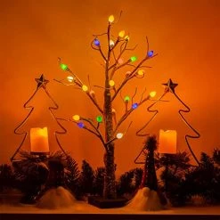 FUNPENY Christmas Birch Tree With C3 Lights, 18 Inch 24LED Tabletop Tree Battery Operated Light Jewelry Holder Indoor Christmas Decoration For Valentine's Day Home Party Wedding 8 FUNPENY Christmas Birch Tree With C3 Lights, 18 Inch 24LED Tabletop Tree Battery Operated Light Jewelry Holder Indoor Christmas Decoration For Valentine's Day Home Party Wedding -Funpeny Shop 51Dd6SiuPjL