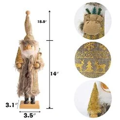 FUNPENY 19" Christmas Decorative Nutcracker, Handmade Wooden Santa Traditional Nutcracker In Flannel Ful Golden Coat, Festive Collectible Nutcracker, Winter Tabletop Christmas Decoration 18 FUNPENY 19" Christmas Decorative Nutcracker, Handmade Wooden Santa Traditional Nutcracker In Flannel Ful Golden Coat, Festive Collectible Nutcracker, Winter Tabletop Christmas Decoration -Funpeny Shop 51E5BDPaZL