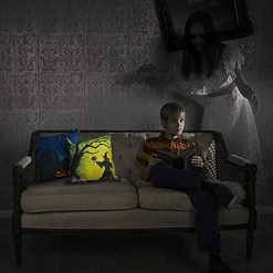 FUNPENY Halloween Decoration, Set Of 4 Halloween Pillow Covers 18 X 18 Inch Halloween Cushion Covers For Halloween (Inserts Are Not Include) (Green) -Funpeny Shop 51EZgUyd2L