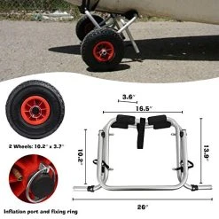 FUNPENY Kayak Carts Dolly, Canoe Carrier Trolley With Wheels For Paddleboards, Boats, Floats -Funpeny Shop 51HJz tF8pL