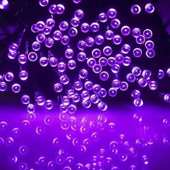 FUNPENY 240 LED Halloween String Lights, 78 FT Waterproof Black Wire Fairy Lights Plug In, 8 Lighting Modes Halloween Lights Decorations For Indoor Outdoor Garden Party (Purple) -Funpeny Shop 51JspPcBllL