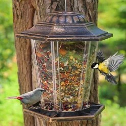 Funpeny Hanging Bird Feeders, 2 Pack Panorama Gazebo Bird Feeders And Garden Decoration For Bird Watchers And Children -Funpeny Shop 51KIepd iaL